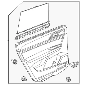 Volkswagen 3cm-867-211-h-zum Genuine Door Trim Panel