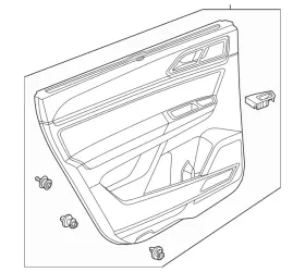 Volkswagen 3cn-867-211-f-htw Genuine Door Trim Panel