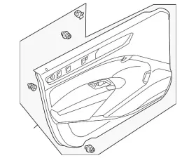 561-867-011-J-KCF VOLKSWAGEN Door Panel Passat