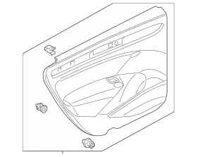 Volkswagen 561-867-211-g-our Genuine Door Trim Panel Volkswagen 561-867-211-g-our Genuine Door Trim Panel