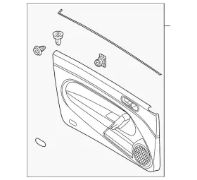 Volkswagen 5c1-867-011-gn-ice Genuine Door Trim Panel