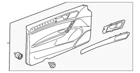 Volkswagen 5g4-867-024-d-aqo Genuine Door Trim Panel Volkswagen 5g4-867-024-d-aqo Genuine Door Trim Panel