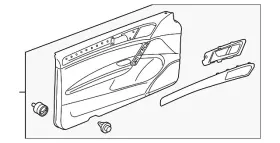 Volkswagen 5gm-867-011-ac-dgx Genuine Door Trim Panel Volkswagen 5gm-867-011-ac-dgx Genuine Door Trim Panel