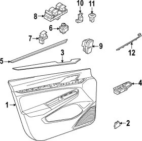Volkswagen 5h1-867-010-n-zfy Genuine Door Trim Panel Volkswagen 5h1-867-010-n-zfy Genuine Door Trim Panel
