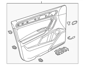 Volkswagen 5nn-867-011-cr-zfr Genuine Door Trim Panel
