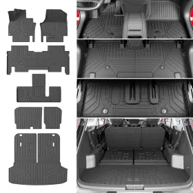 Xipoqix Ke25010602 Floor Mats Cargo Mat Backrest Tpe Liner Compatible With Kia Ev9 2024-2026