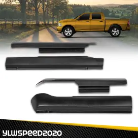 Ylwspeed20 Yl051103 Fit For 2009-2018 Ram 1500 And 2500 Ext. Cab Rocker Panel Protector Guard Covers