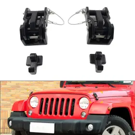 Yusen233 310006735098 Pair Engine Hood Lock Latch Catch Buckle Kits For Jeep Wrangler Jk Jku Jl Black Yusen233 310006735098 Pair Engine Hood Lock Latch Catch Buckle Kits For Jeep Wrangler Jk Jku Jl Black