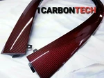 03-04-05-06-07-08 Carbon Door A-pillars Fits Nissan 350z Made With Kevlar In Red. Fixed Price $739.00.