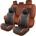 Car Seat Covers Full Set Faux Leather 5 Seaters Brown Black A03-5 Comfdrive Cars. Fixed Price $259.99.