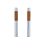 United Pacific 70039 Chrome/walnut Tube Door Lock Knobs - Pack Of 2. Fixed Price $13.25.