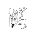 Genuine Mopar Front Door Trim Panel Left 7lf171rrad. Fixed Price $683.22.