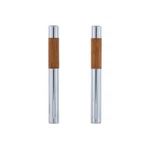 United Pacific 70039 Chrome/walnut Tube Door Lock Knobs - Pack Of 2. Fixed Price $14.99.