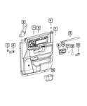 Genuine Mopar Front Door Trim Panel Left 1vy511u7ah. Fixed Price $1077.55.
