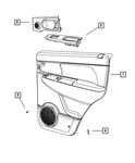 Genuine Mopar Rear Door Trim Panel Right 1jy361k7ab. Fixed Price $289.78.
