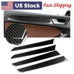4pcs Carbon Fiber Interior Door Panel Cover Trim Sticker For Audi A4 B8 2009-16. Fixed Price $24.73.