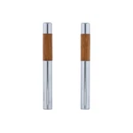 United Pacific 70039 Chrome & Walnut Tube Door Lock Knobs, Metallic. Fixed Price $22.99.